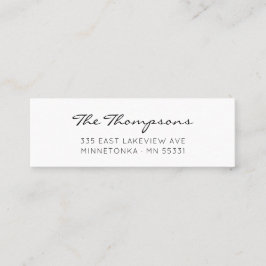 Cartão De Visita Mini Nome da Família de Script Elegante Moderno 09.