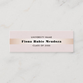 Cartão De Visita Mini Nome de Graduação Dourada do Rosa de Quic de Luxo