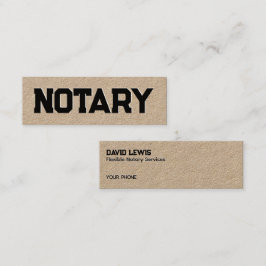 Cartão De Visita Mini Notary Kraft
