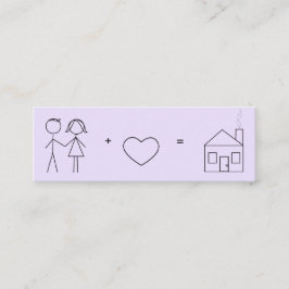 Cartão De Visita Mini Nova placa de endereço do recem casados