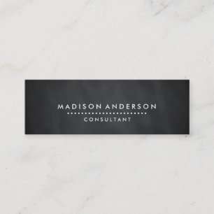 Cartão De Visita Mini O conselho de giz preto moderno elegante