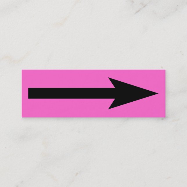 Cartão De Visita Mini O ponto inteiro - preto com rosa (Frente)