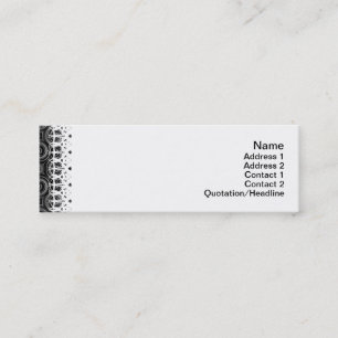 Cartão De Visita Mini O preto acena pequeno