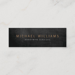 Cartão De Visita Mini O trabalhador manual moderno rústico, construtor
