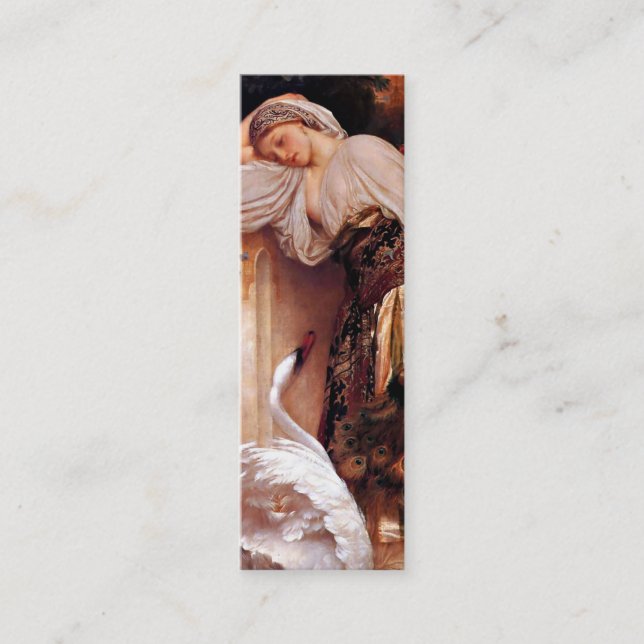 Cartão De Visita Mini Odalisque Bookmark de Frederick Lord Leighton (Frente)