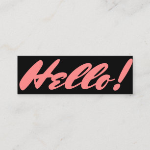 Cartão De Visita Mini Olá! mini estilo