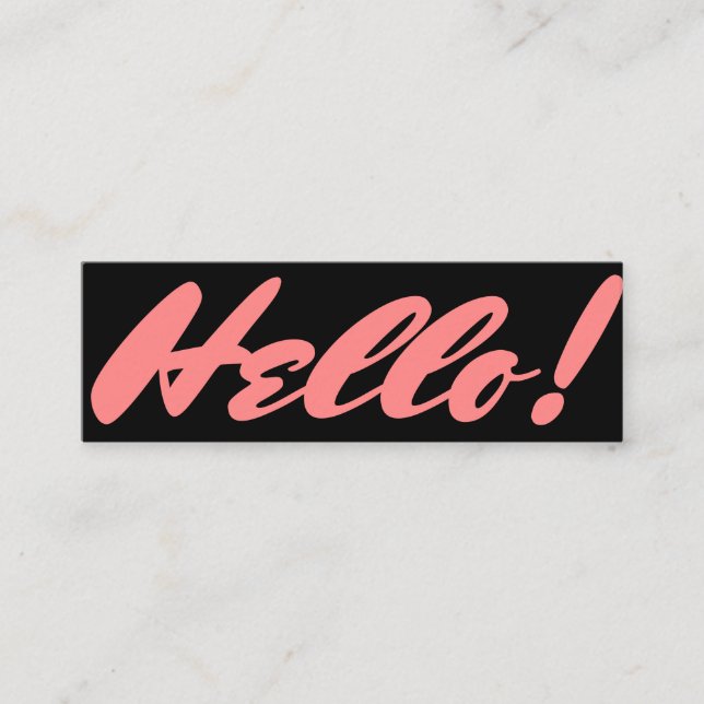 Cartão De Visita Mini Olá! mini estilo (Frente)