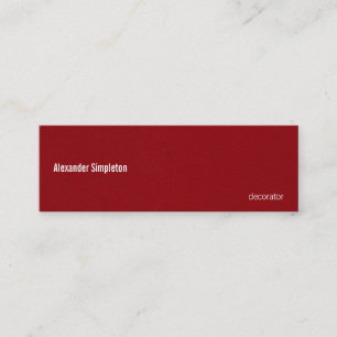 Cartão De Visita Mini Óleo pintado olhando a textura vermelha do metal