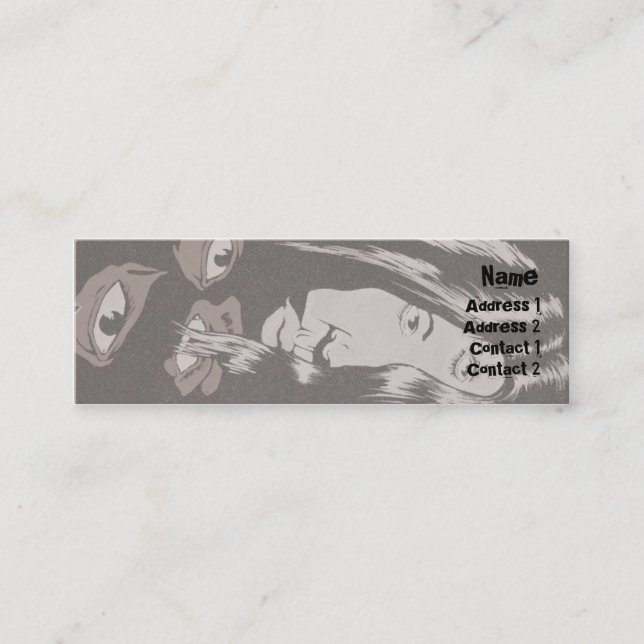 Cartão De Visita Mini Olhos - magros (Frente)