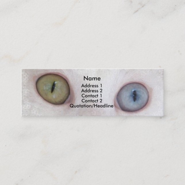 Cartão De Visita Mini Olhos para você (Frente)