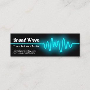 Cartão De Visita Mini Onda sadia - azul e preto