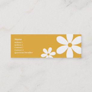 Cartão De Visita Mini Orange Daisies - Magra