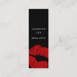 Cartão De Visita Mini orçamento moderno chique do maquilhador do