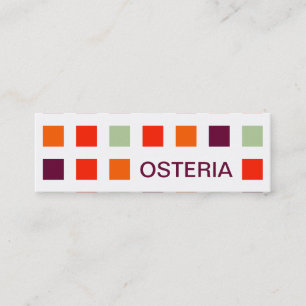 Cartão De Visita Mini OSTERIA (quadrados-mod)