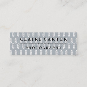 Cartão De Visita Mini Padrão Botânico   Fotógrafo