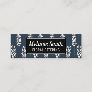 Cartão De Visita Mini Padrão de Boho Botânico