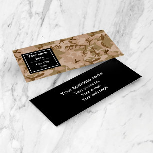 Cartão De Visita Mini Padrão de Camuflagem do Deserto, Padrão Militar, E