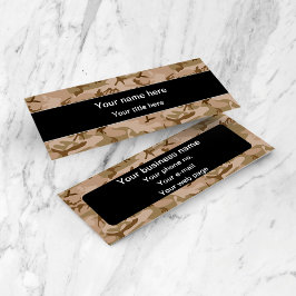 Cartão De Visita Mini Padrão de Camuflagem do Deserto, Padrão Militar, E