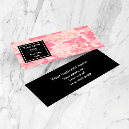 Cartão De Visita Mini Padrão de Camuflagem Rosa, Militar, Exército