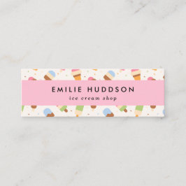 Cartão De Visita Mini Padrão do sorvete, Compro do Sorvete, Parlo do Sor