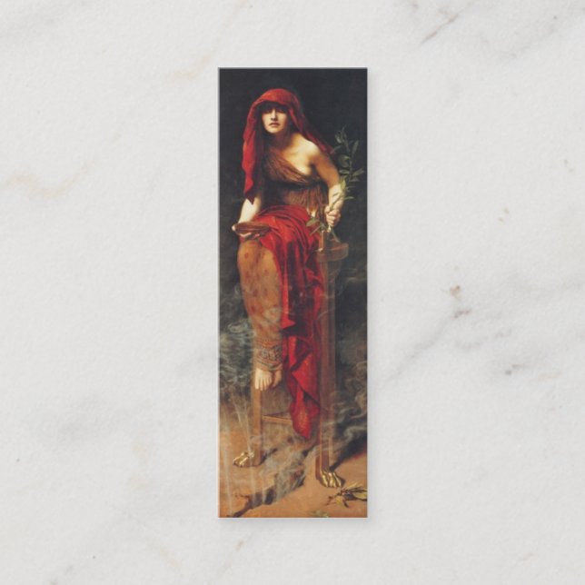 Cartão De Visita Mini Padre Delphi Bookmark de John Maler Collier (Frente)