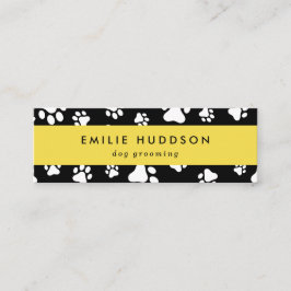 Cartão De Visita Mini Padrões De Patas, Cachorro, Cachorro-Walker, Compr