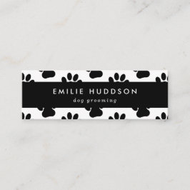 Cartão De Visita Mini Padrões De Patas, Cachorro, Cachorro-Walker, Compr