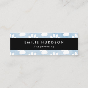 Cartão De Visita Mini Padrões De Patas, Cachorro, Cachorro-Walker, Compr