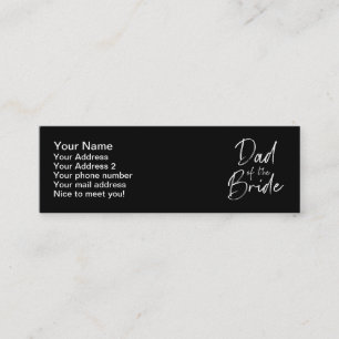 Cartão De Visita Mini Pai do casamento da noiva