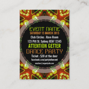 Cartão De Visita Mini panfletos de EVENTO de Pontos de Bolha