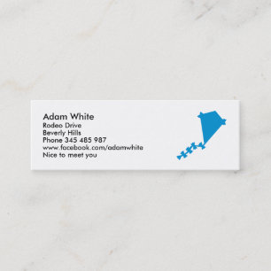 Cartão De Visita Mini Papagaio azul das crianças