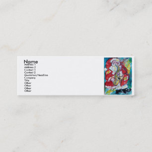 CARTÃO DE VISITA MINI PAPAI NOEL & SAX, FESTA DE NATAL