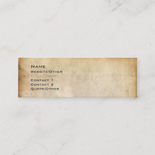 Cartão De Visita Mini Papel envelhecido