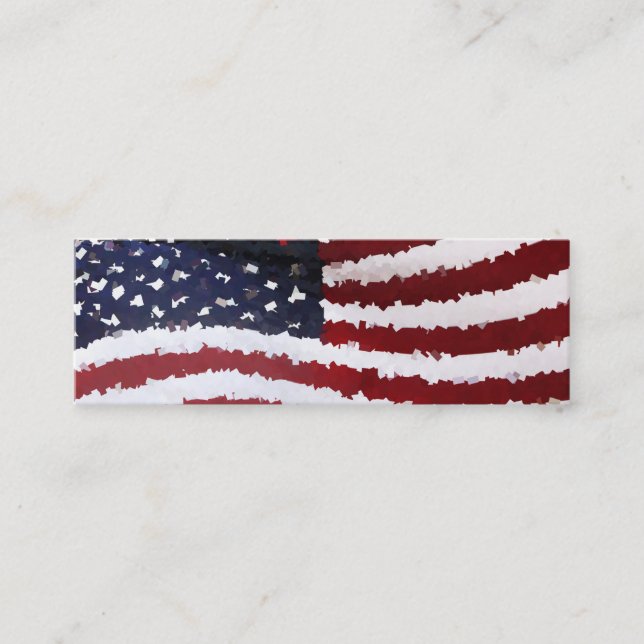 Cartão De Visita Mini Paper Mache American Flag (Frente)