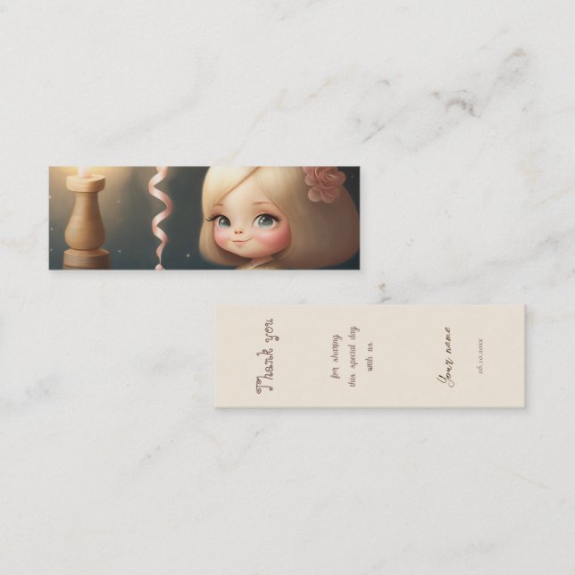 Cartão De Visita Mini Parabéns, garota 01 (Frente/Verso)