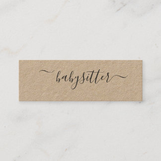 Cartão De Visita Mini Pares de Au lisos simples naturais rústicos da