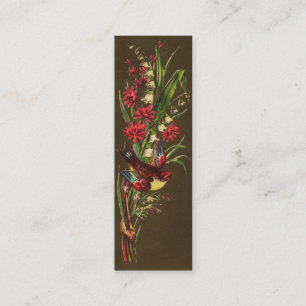 Cartão De Visita Mini Pássaro e lírio do Victorian do vale