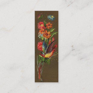 Cartão De Visita Mini Pássaro e Victorian Assorted das flores