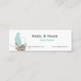 Cartão De Visita Mini Pássaros que aninham planear dos eventos do