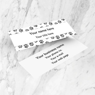 Cartão De Visita Mini Patas, Patas-Cães, Patas-Gatos, Patas-Negras