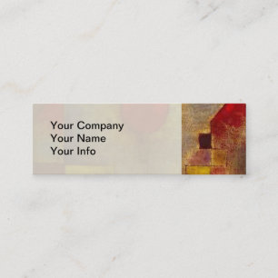 Cartão De Visita Mini Paul Klee Red Balloon Abstrato Arte Colorida