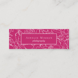 Cartão De Visita Mini Pavão Rosa Simplesmente Floral