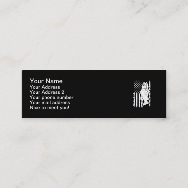 Cartão De Visita Mini Peixe-espada dos EUA (Frente)