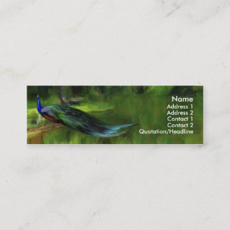 Cartão De Visita Mini Perfil/cartão de visita do pavão