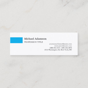 Cartão De Visita Mini Perfil Minimalista Simples Elegante