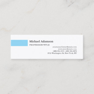 Cartão De Visita Mini Perfil simples e minimalista elegante