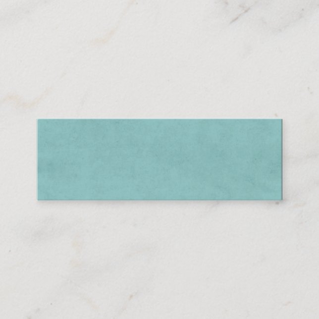 Cartão De Visita Mini Pergaminho azul do papel verde do Aqua brilhante (Frente)