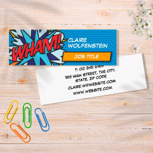 Cartão De Visita Mini Personalised Pop Art Comic Book WHAM!