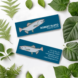 Cartão De Visita Mini Pesca de salmão - Pesca Natureza Única Minimalista