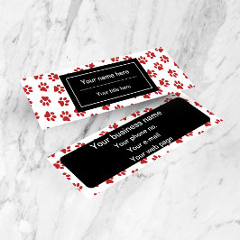 Cartão De Visita Mini Pestores De Patas, Patas De Cães, Patas De Gato, P